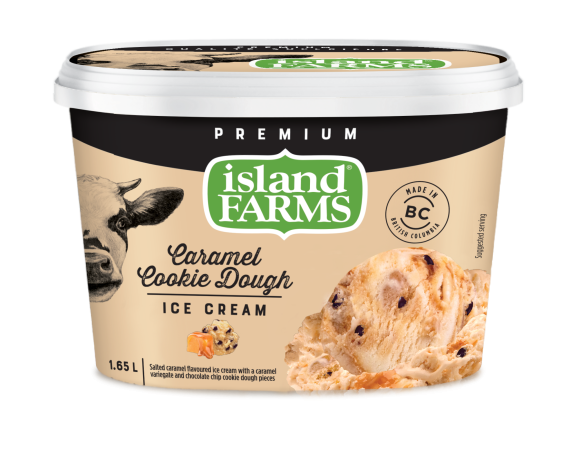 Premium Caramel Cookie Dough Ice Cream