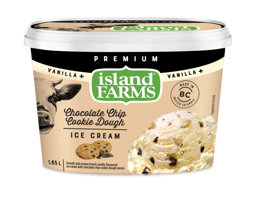 Island Farms Vanilla Plus Chocolate Chip Cookie Dough Ice Cream