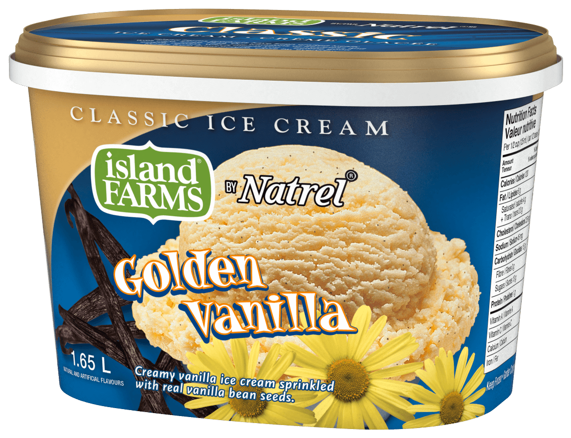 Classic Golden Vanilla Ice Cream Island Farms