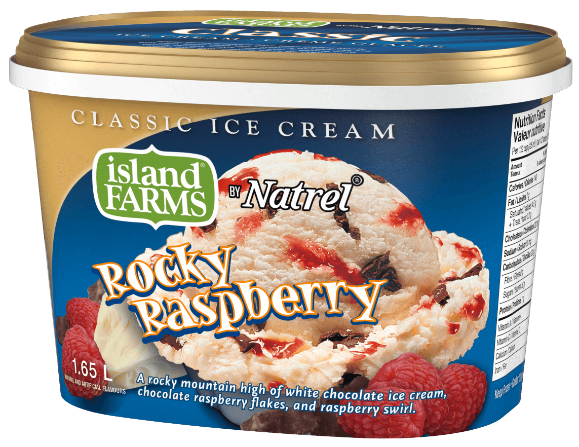 Classic Rocky Raspberry Ice Cream Island Farms