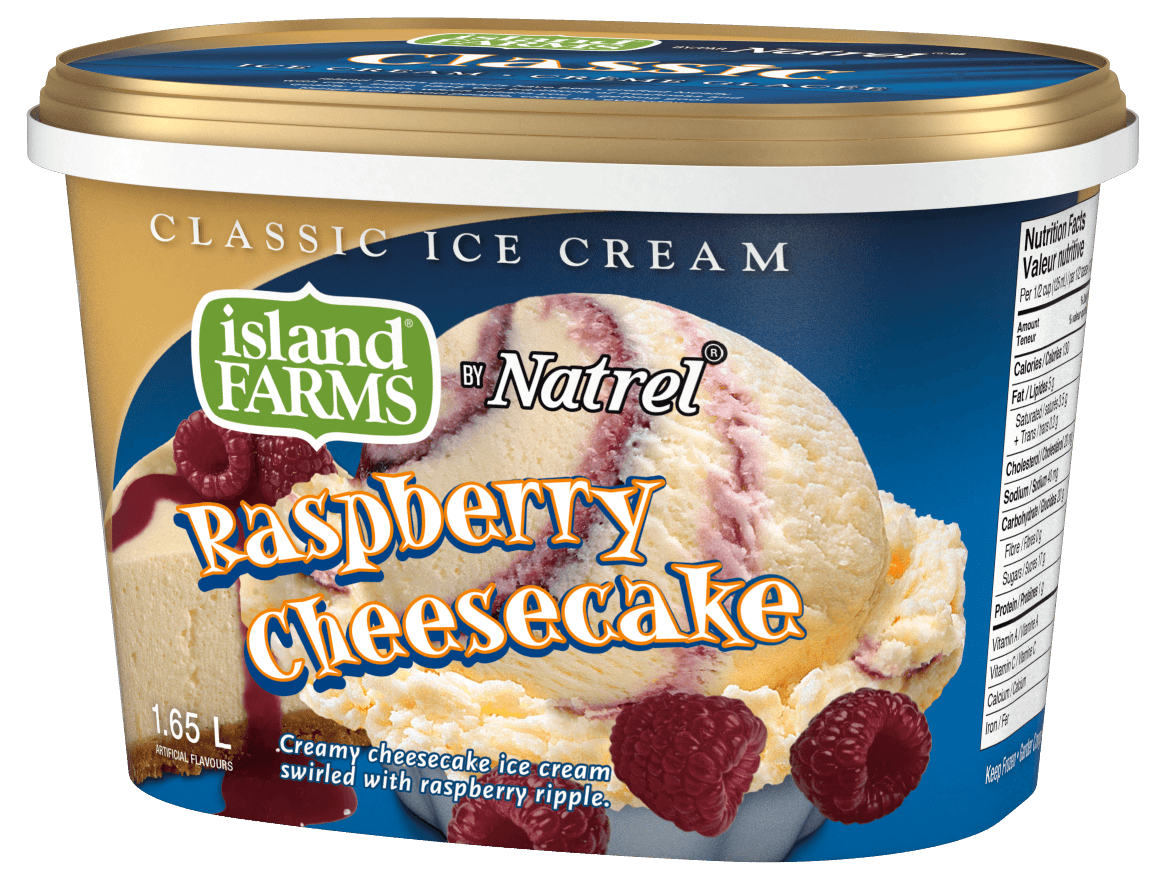Classic Raspberry Cheesecake Ice Cream Island Farms