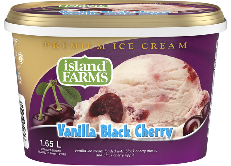 Premium Black Cherry Ice Cream Island Farms