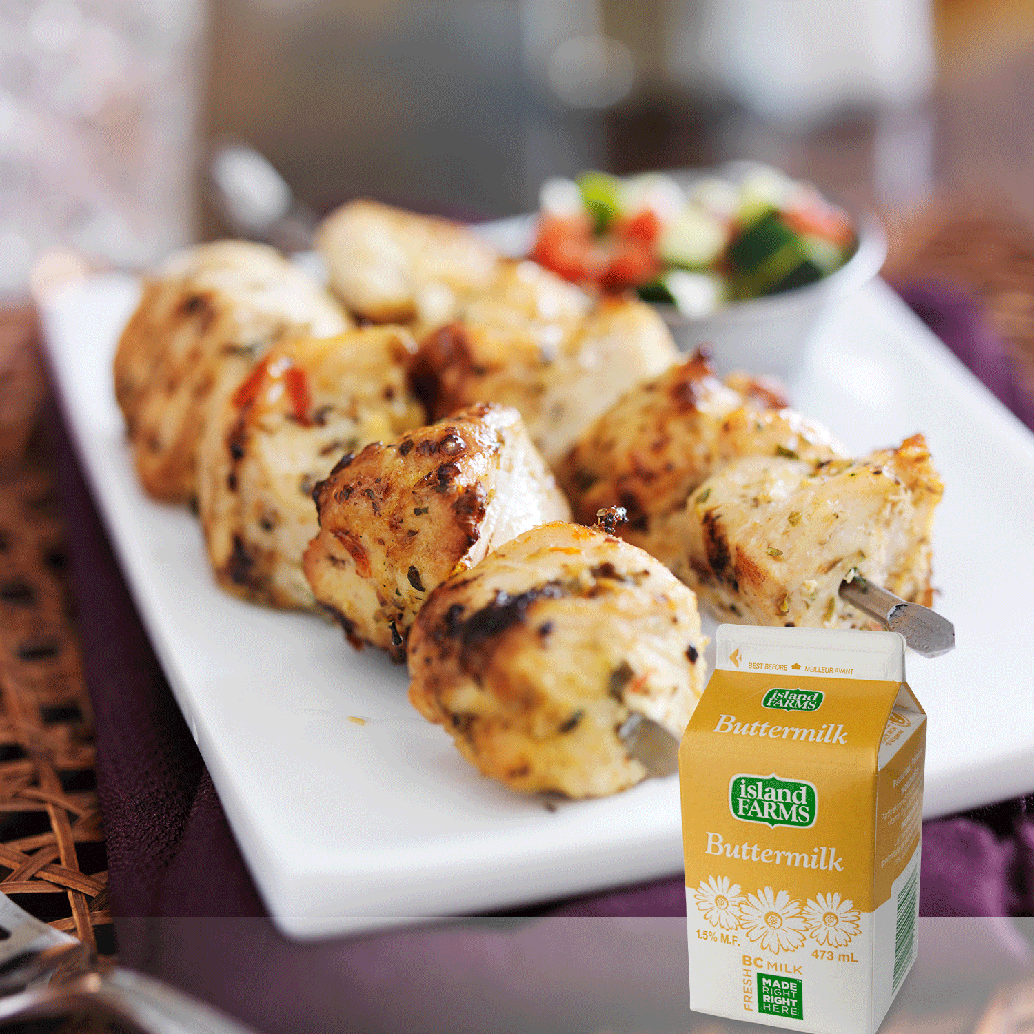 Buttermilk Ranch Chicken Kebobs | Island Farms