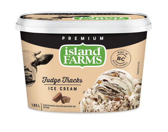 Island Farms Fudge Tracks Ice Cream