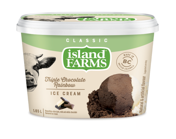 Island Farms Classic Triple Chocolate Rainbow Ice Cream