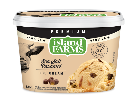 Island Farms Vanilla Plus Sea Salt Caramel Ice Cream