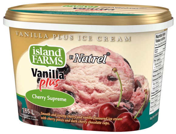 Vanilla Plus Cherry Supreme Ice Cream