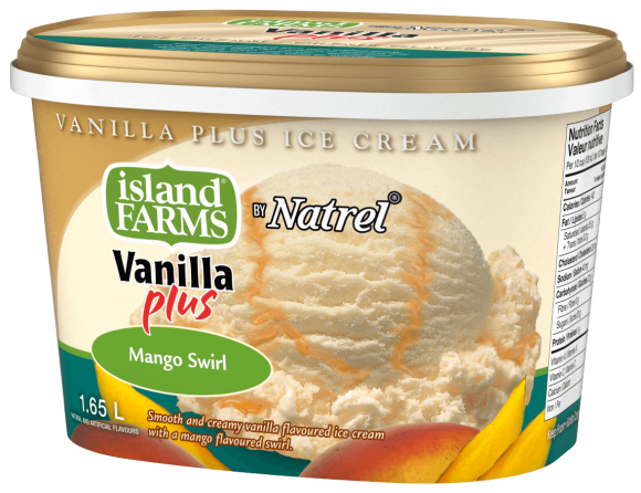 Island Farms Vanilla Plus Mango Swirl Ice Cream
