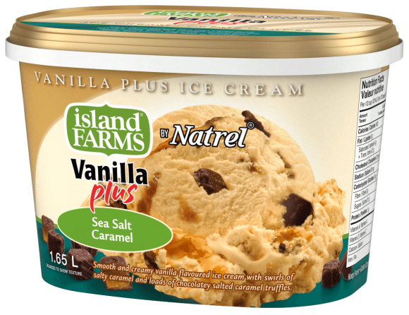 Island Farms Vanilla Plus Sea Salt Caramel Ice Cream