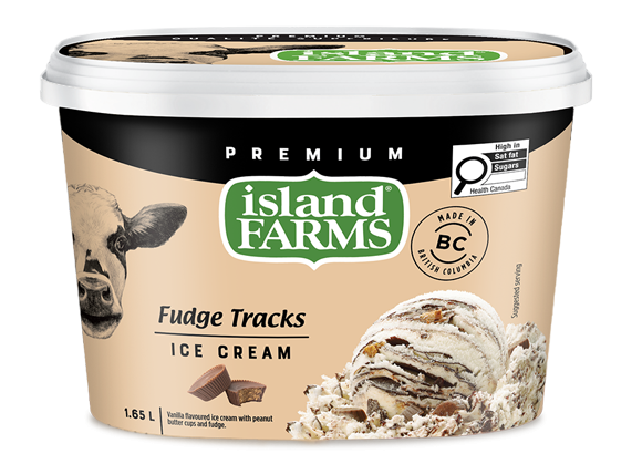 Island Farms Fudge Tracks Ice Cream