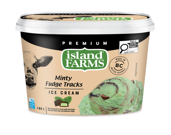 Island Farms Minty Fudge Tracks Ice Cream