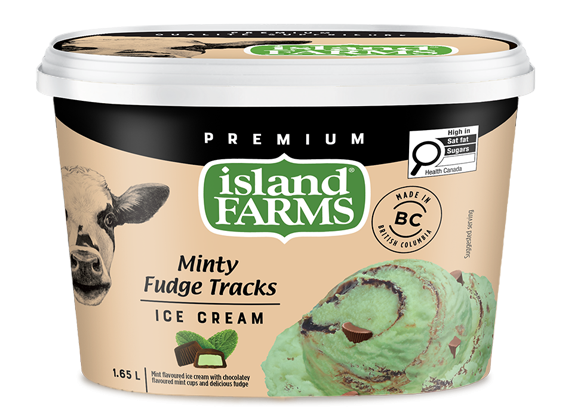 Island Farms Minty Fudge Tracks Ice Cream