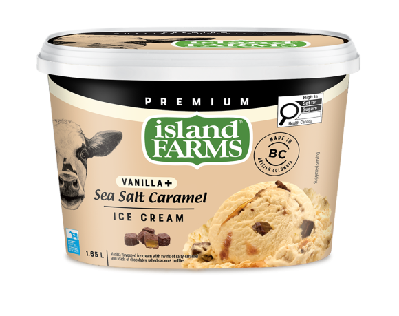 Island Farms Vanilla Plus Sea Salt Caramel Ice Cream