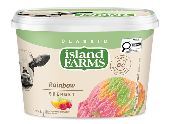 Island Farms Rainbow Sherbet