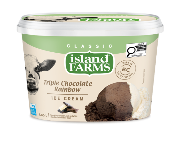 Island Farms Classic Triple Chocolate Rainbow Ice Cream