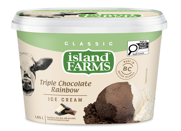 Island Farms Classic Triple Chocolate Rainbow Ice Cream