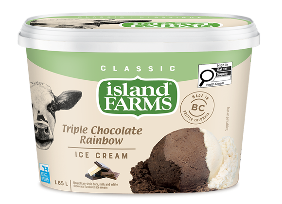 Island Farms Classic Triple Chocolate Rainbow Ice Cream
