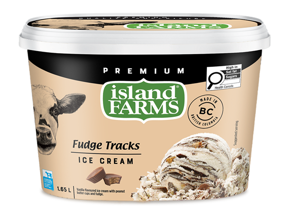 Island Farms Fudge Tracks Ice Cream