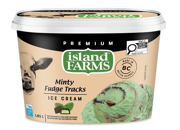 Island Farms Minty Fudge Tracks Ice Cream