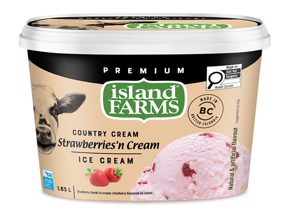 Island Farms Country Cream Strawberries ‘N Cream Ice Cream