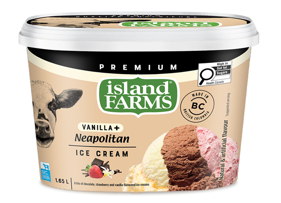 Island Farms Vanilla Plus Neapolitan Ice Cream