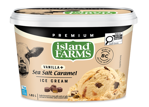 Island Farms Vanilla Plus Sea Salt Caramel Ice Cream