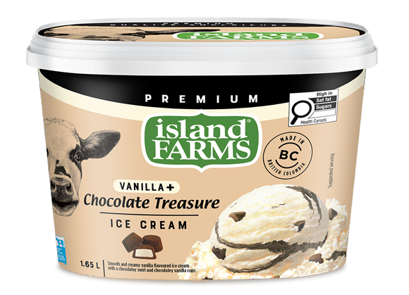 Island Farms Vanilla Plus Chocolate Treasure Ice Cream