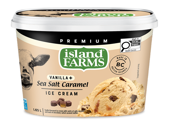 Island Farms Vanilla Plus Sea Salt Caramel Ice Cream