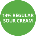 14% Regular Sour Cream Badge