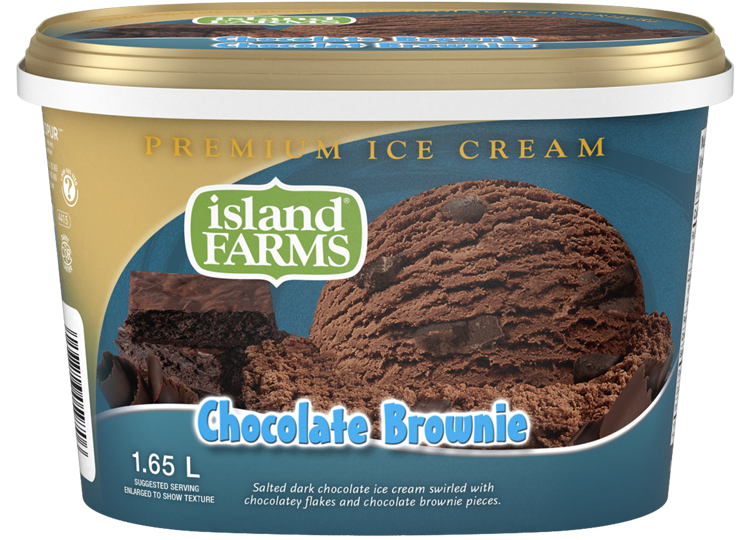 Premium Chocolate Brownie Ice Cream Island Farms
