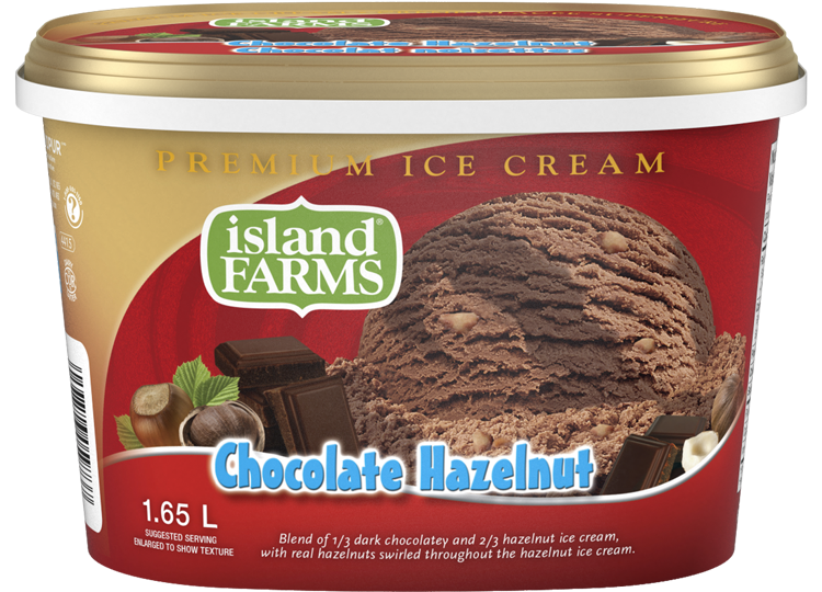 Premium Chocolate Hazelnut Ice Cream Island Farms