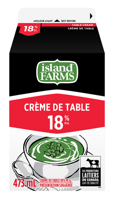 Island Farms by Natrel 18% Table Cream 473 Milliliters
