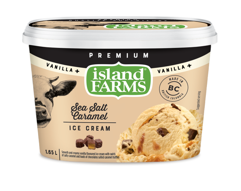 Island Farms Vanilla Plus Sea Salt Caramel Ice Cream