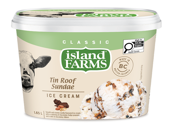 Island Farms Classic Tin Roof Sundae Ice Cream