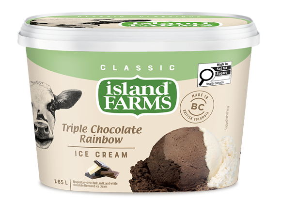 Island Farms Classic Triple Chocolate Rainbow Ice Cream