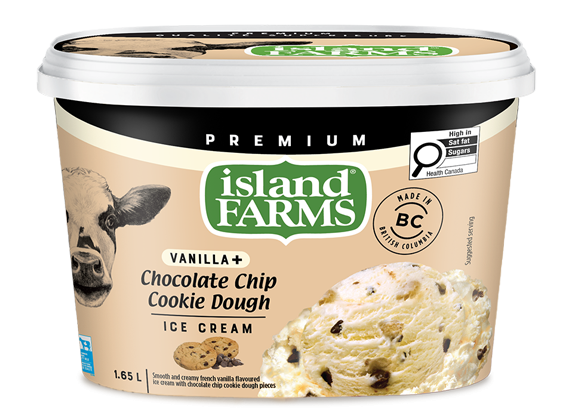 Island Farms Vanilla Plus Chocolatey Chip Cookie Dough Ice Cream