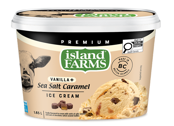 Island Farms Vanilla Plus Sea Salt Caramel Ice Cream