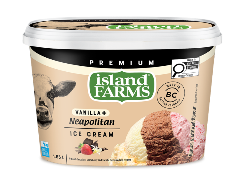 Island Farms Vanilla Plus Neapolitan Ice Cream