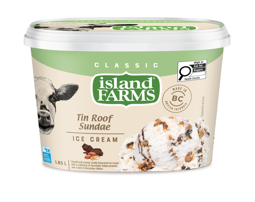 Island Farms Classic Tin Roof Sundae Ice Cream