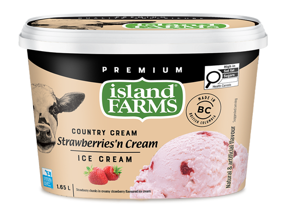 Island Farms Country Cream Strawberries ‘N Cream Ice Cream