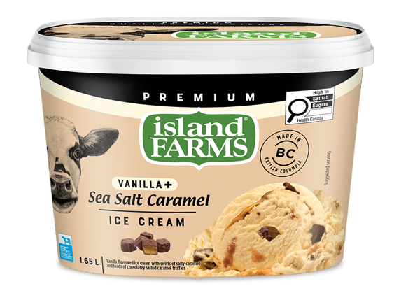 Island Farms Vanilla Plus Sea Salt Caramel Ice Cream
