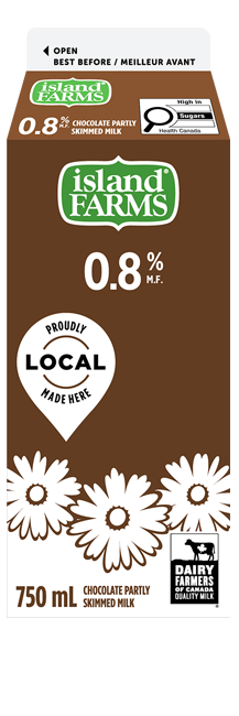 Island Farms 0.8% chocolate milk 750mL