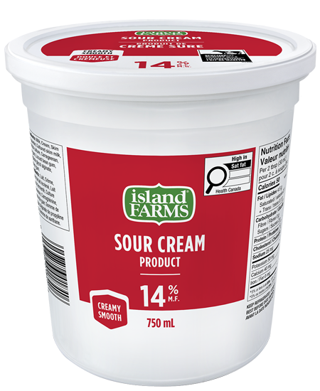 Island Farms 14% Regular Sour Cream 750mL