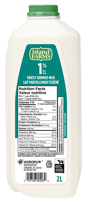 Island Farms 1% Milk 2L Jug