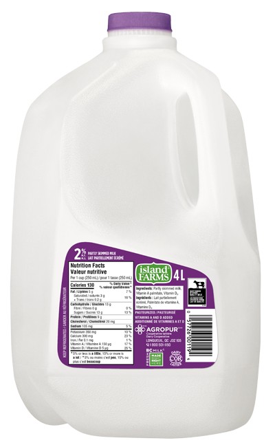 Island Farms 2% Milk 4L Jug