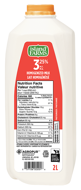 Island Farms 3.25% 2L Jug