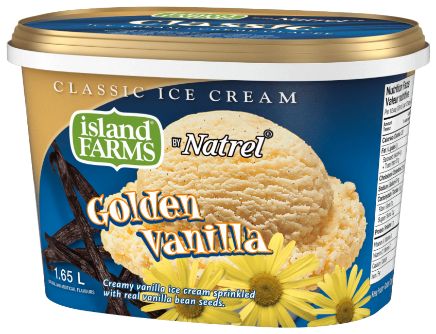 Classic Golden Vanilla Ice Cream Island Farms