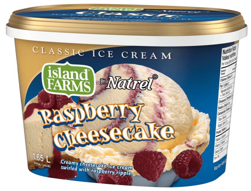 Classic Raspberry Cheesecake Ice Cream Island Farms