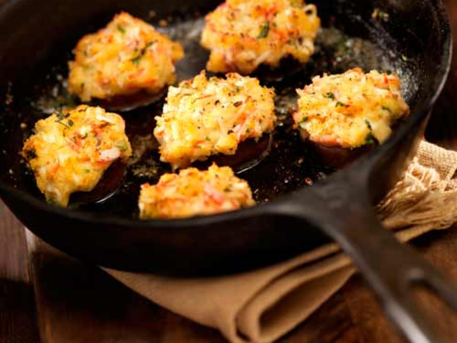 Light Cream Cheese Stuffed Mushroom Caps